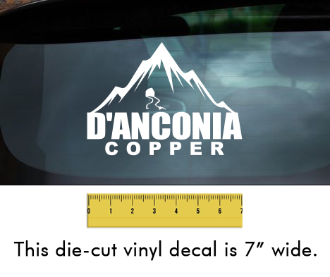 d'Anconia Copper (Mountain) - White Vinyl Decal/Sticker (7