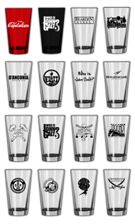 Pint Glasses (many design choices!)