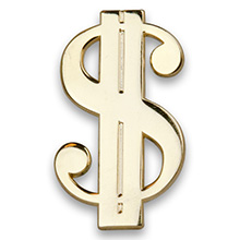 Official Atlas Shrugged Francisco d'Anconia Dollar Sign Lapel Pin