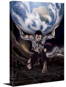 Rand's Atlas (24"x36" Gallery Wrapped Canvas Painting) - SPECIAL ORDER (Ships in 7-10 days)