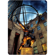Atlas Statue Color Sticker (6" tall)