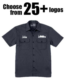 Dickies Work Shirts (Navy with White Print)