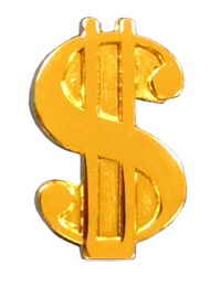 Dollar Sign Lapel Pin