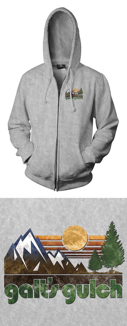 Galt's Gulch (Sunrise) - Full-Color Zippered Hoodie