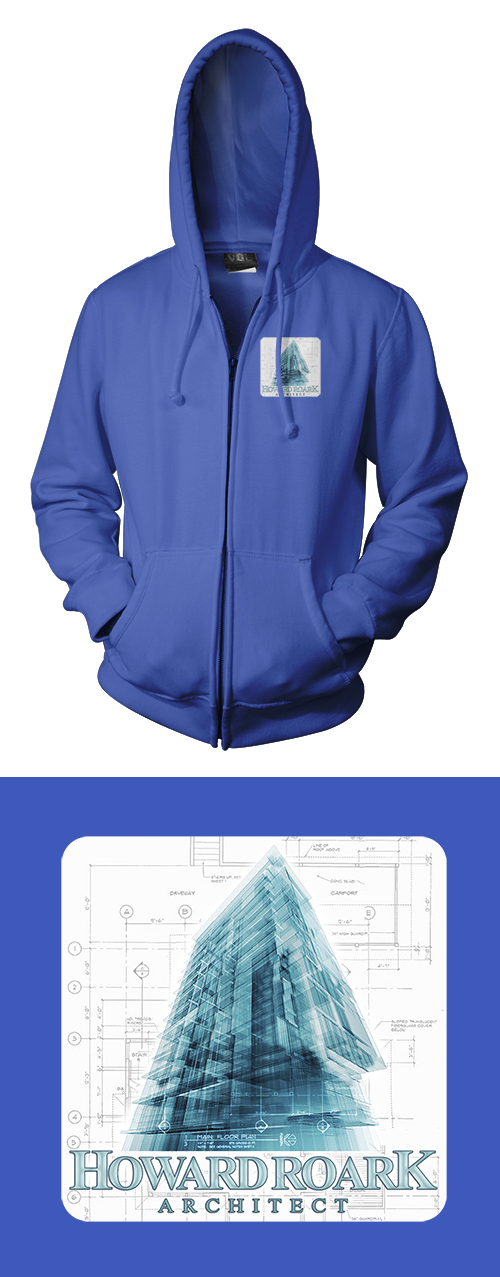 Howard Roark, Architect - Full-Color Zippered Hoodie