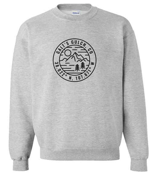 Galt's Gulch, CO (Coordinates) - Crewneck Sweatshirt