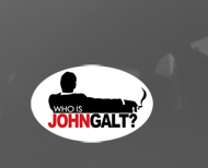 Who is John Galt Oval Sticker (6" wide)