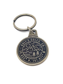 Galt's Gulch (Coordinates) Metal Key Chain