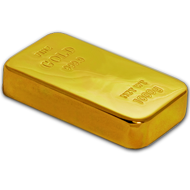 Gold Bar Solid Brass 24K Gold Plated Paperweight