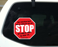 Howard Roark Stop Sign Sticker (4" wide)