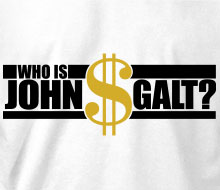 Who is John Galt? ($ with text) - Ladies' Tee