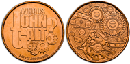 John Galt 1oz Pure Copper Medallion