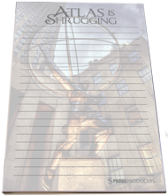 Atlas Statue "Atlas is Shrugging" Stationery Notepad (8.5" x 5.5", 50 pages)