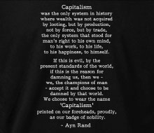 Ayn Rand - Capitalism (Quote) - T-Shirt