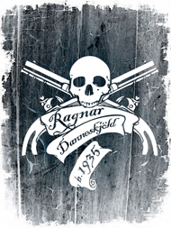 Ragnar Guns Sticker (5.5" tall)