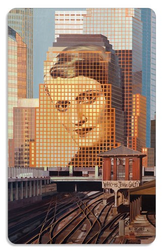 Portrait of Ayn Rand (Painting) - Indoor Sticker