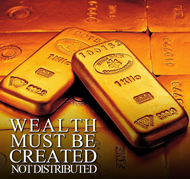 Wealth Must Be Created Color Sticker (5" wide)