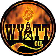 Wyatt Oil Burning Circle Logo Sticker (4" wide)