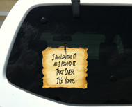 Wyatt's Sign Nailed to Wall Sticker (3" wide or 5" wide)