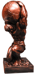 Atlas Statue (Faux Bronze Finish) - OUT OF STOCK