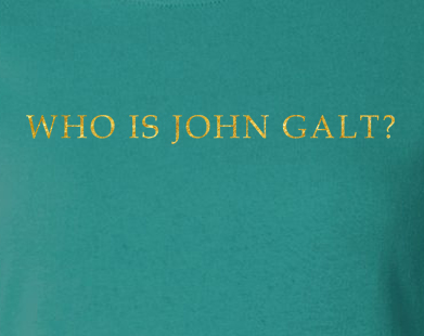 Who is John Galt? - Two-Tone Gold Print Ladies' Tee