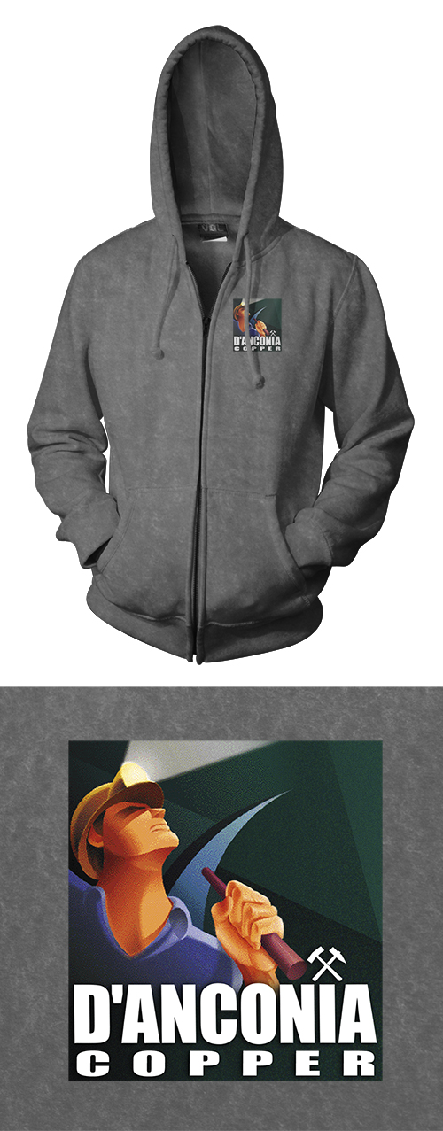 d'Anconia Copper (Miner) - Full-Color Zippered Hoodie