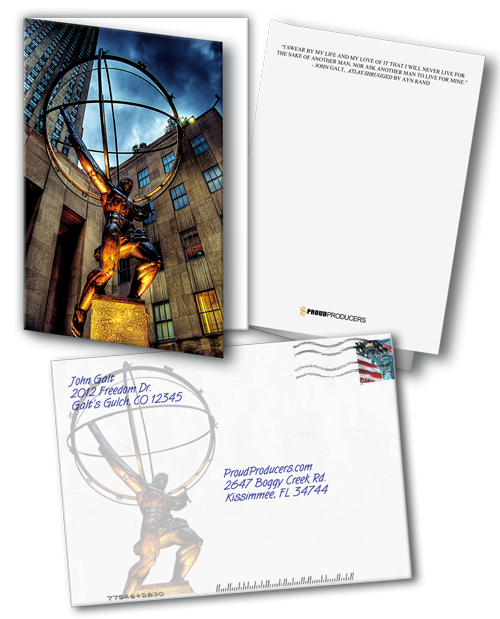 All-Occasion Greeting Card (Atlas Statue) with Envelope