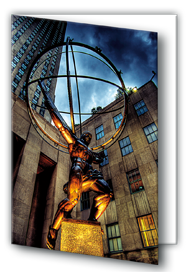 All-Occasion Greeting Card (Atlas Statue)