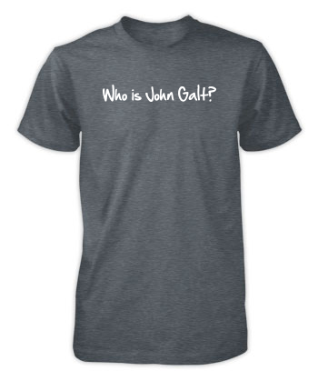 Who is John Galt? (1-Line Graffiti) - T-Shirt