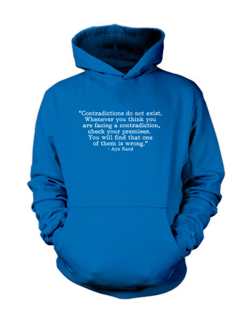 Ayn Rand - Contradictions (Quote) - Hoodie