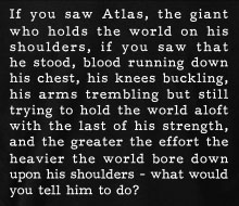 Ayn Rand - Atlas (Quote) - Crewneck Sweatshirt