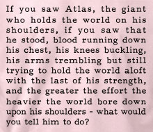 Ayn Rand - Atlas (Quote) - Ladies' Tee