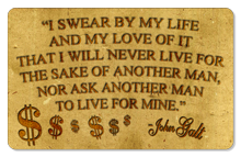 John Galt's Oath (Parchment) - Indoor Sticker